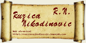 Ružica Nikodinović vizit kartica